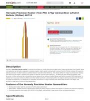 Hornady Precision Hunter 7mm PRC 175gr