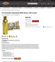 6 5 Grendel Unprimed Rifle Brass 100 Count