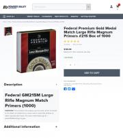 Federal Premium Gold Medal Match Large Rifle