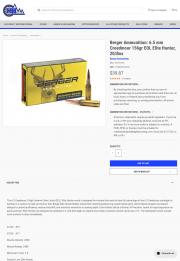 Berger Ammunition 6 5 mm Creedmoor 156gr EOL