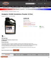 Hodgdon H1000 Smokeless Powder 8 lbs