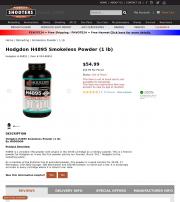 Hodgdon H4895 Smokeless Powder 1 lb